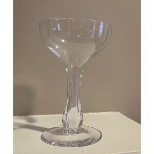 Vintage Hollow Stem Champagne Glasses, Set of 5